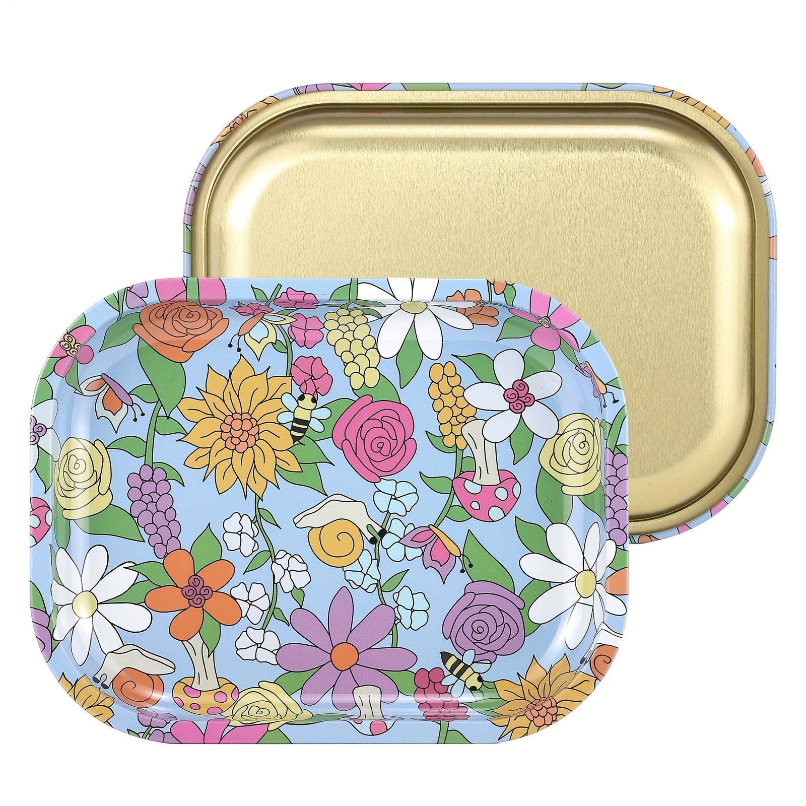 Rolling Tray Floral Critter 180x140mm Tobacco Smoke Accessories