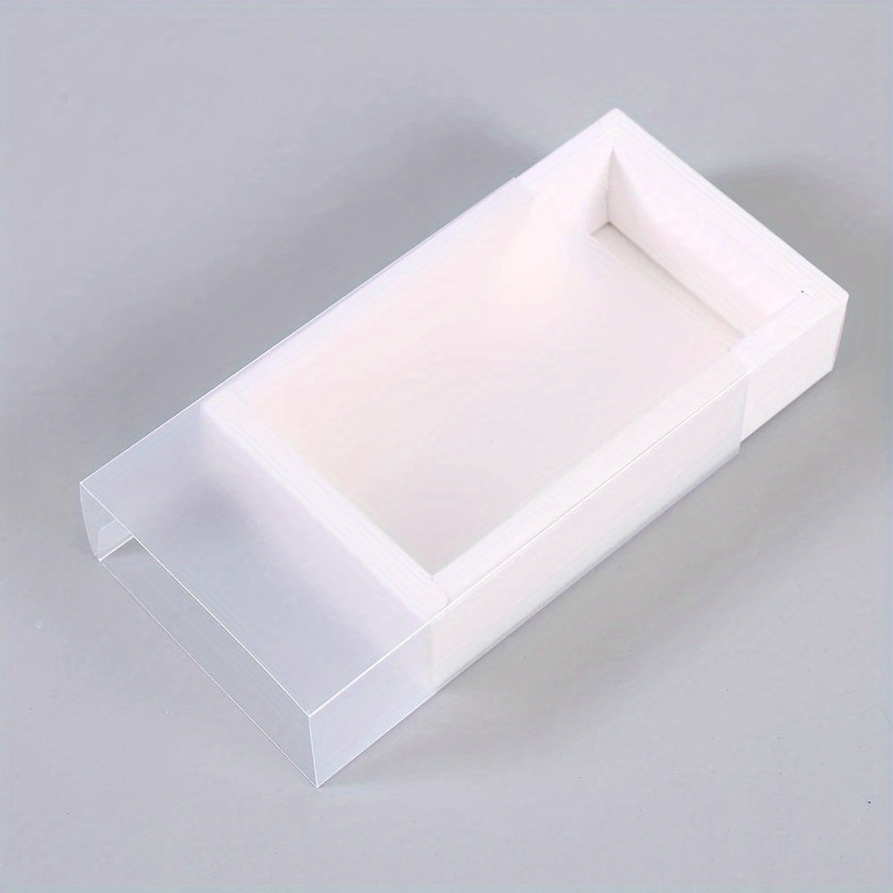 Pack of 10 Frosted PVC Gift Boxes for Weddings Cookies and Candy