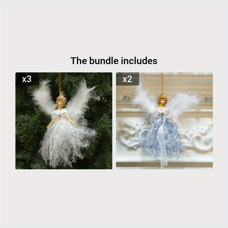 Christmas Angel Plush Ornament for Kids Tree Decoration Gift