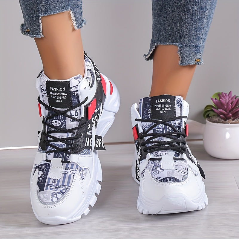 Women's Color Blocking Sneakers for Casual Outdoor Running Non-Slip Comfortable Shoes