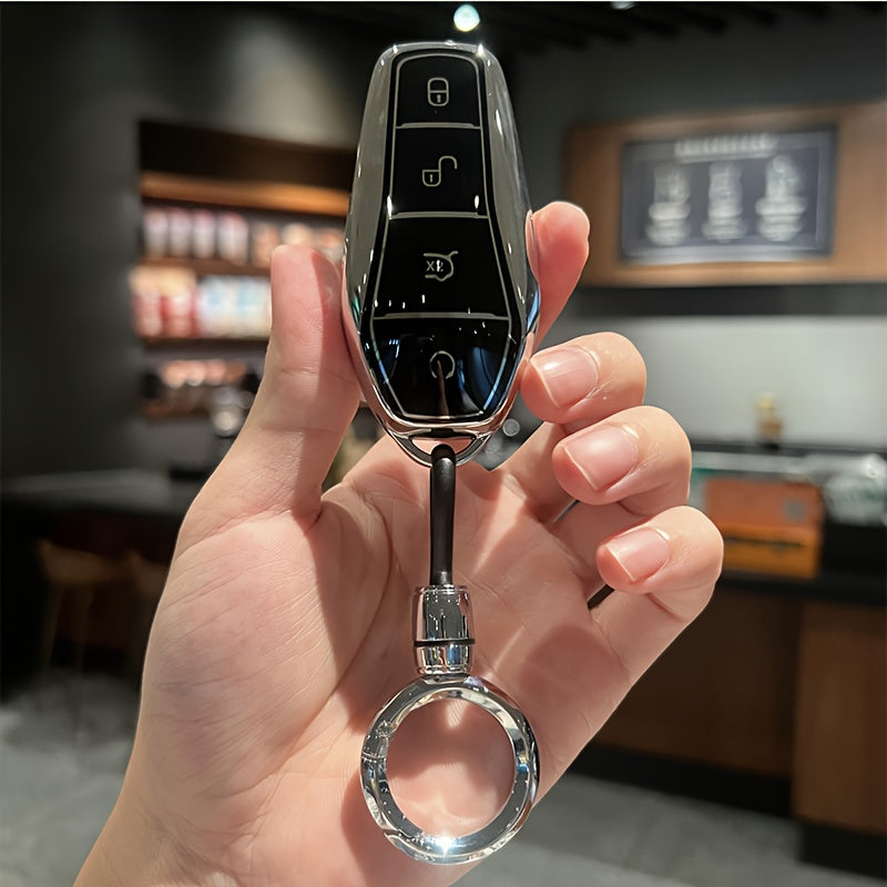 Universal Soft TPU Car Key Case for Remote Control Cover Black Protecti