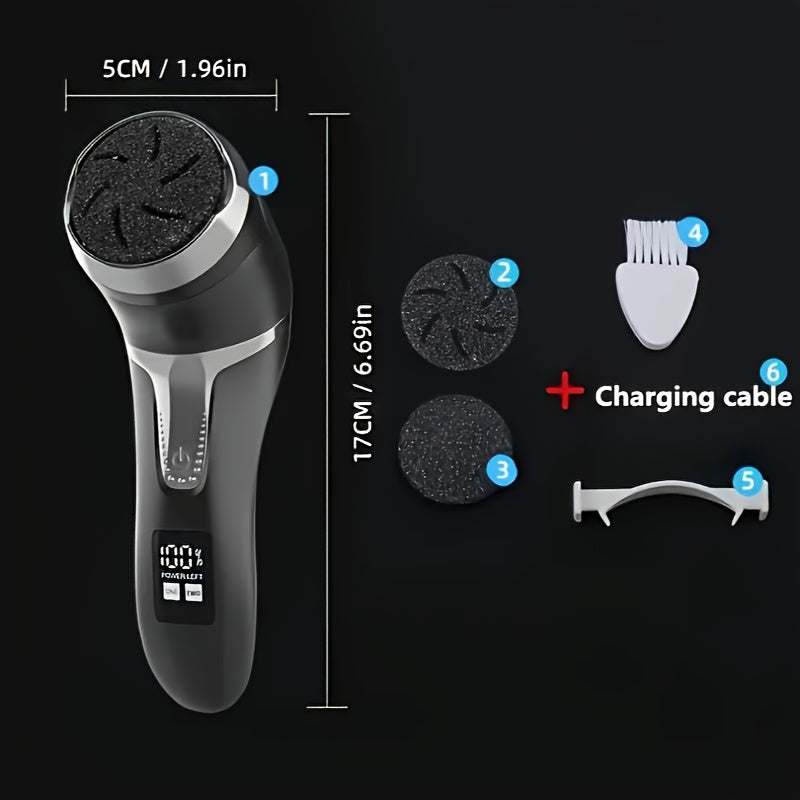 Rechargeable Electric Foot File for Thick Dry Cracked Skin Removal Portable Ergonomic