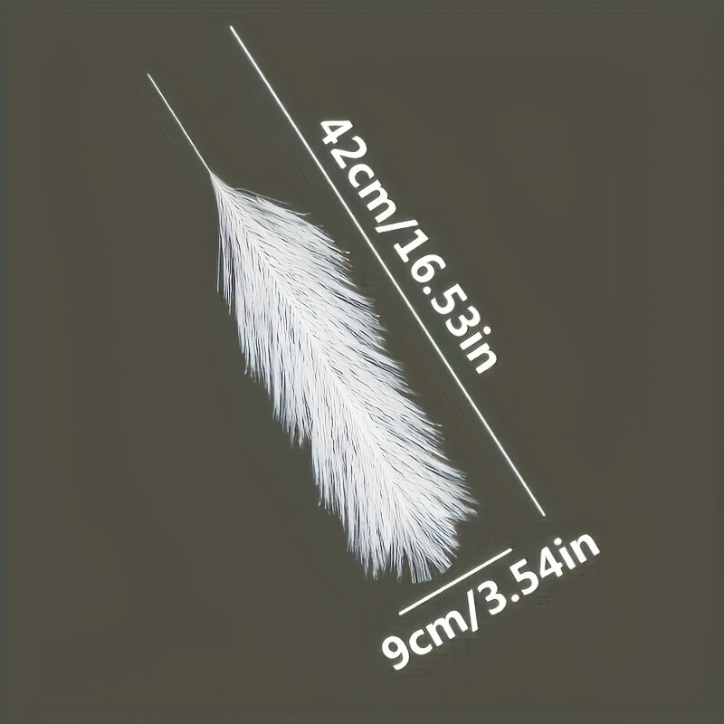 10 Pieces Faux Pampas Grass Decor Set for Weddings and Home Interior