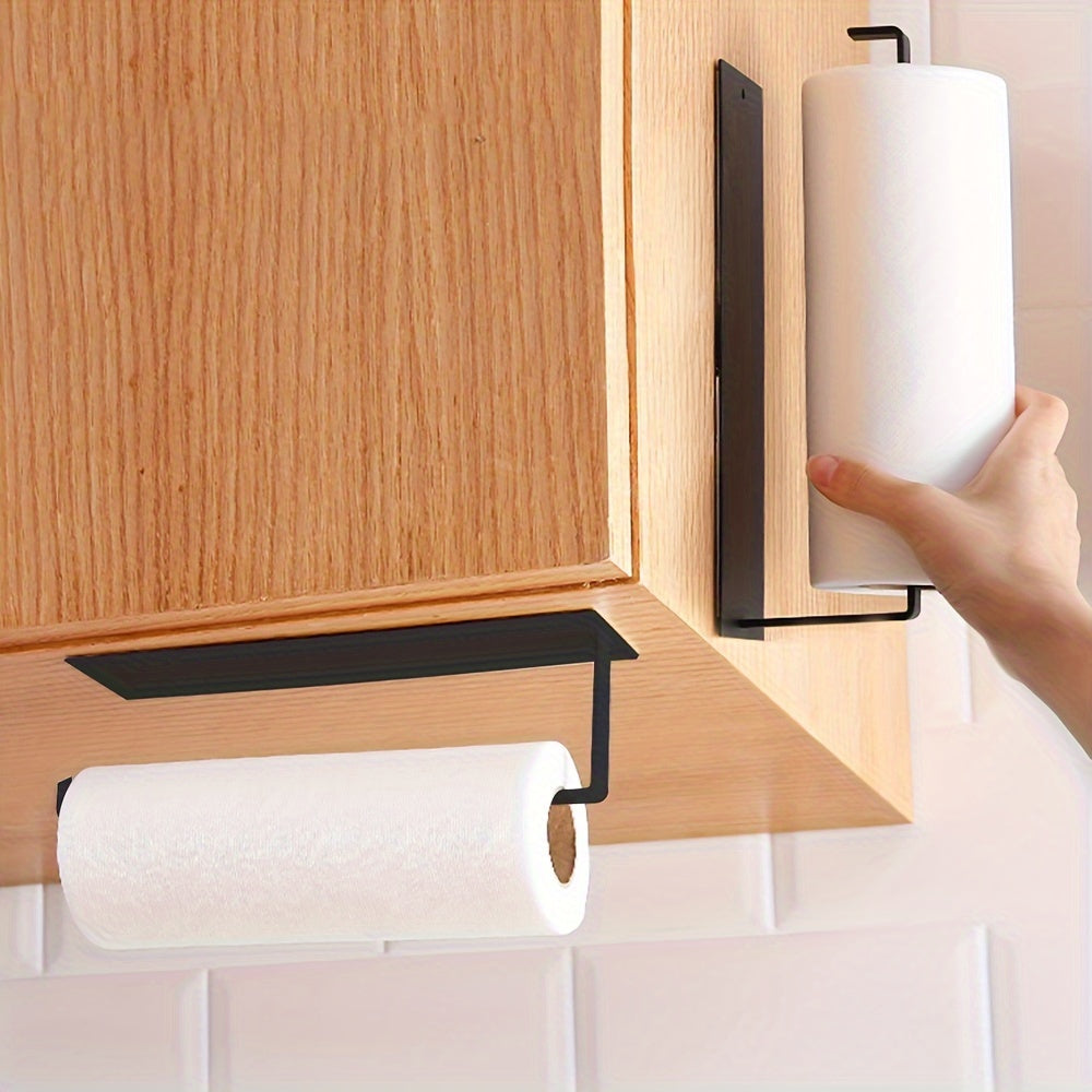 Naychali po'latdan yasalgan oshxona qog'oz sochiq ushlagichi - Teshik ochmasdan oddiy o'rnatish, o'lchami 27 sm/10.62 dyuym