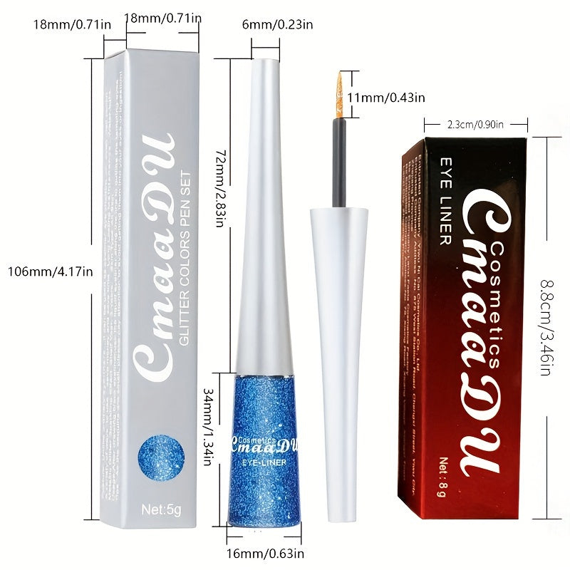 Women Glitter Liquid Eyeliner Stick 16 Colors Waterproof Long Wear