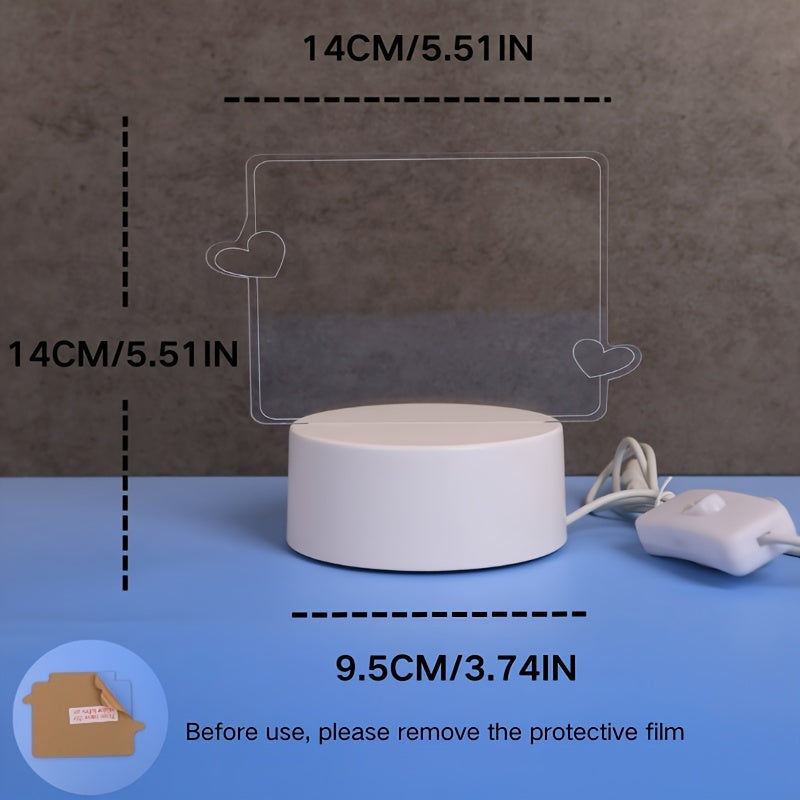 USB LED stol lampasi, o'chiriladigan yozish taxtasi, iliq muhit yoritgichi, kalit nazorati va batareya talab qilinmaydi - uy bezaklari uchun ideal sovg'a tanlovi.