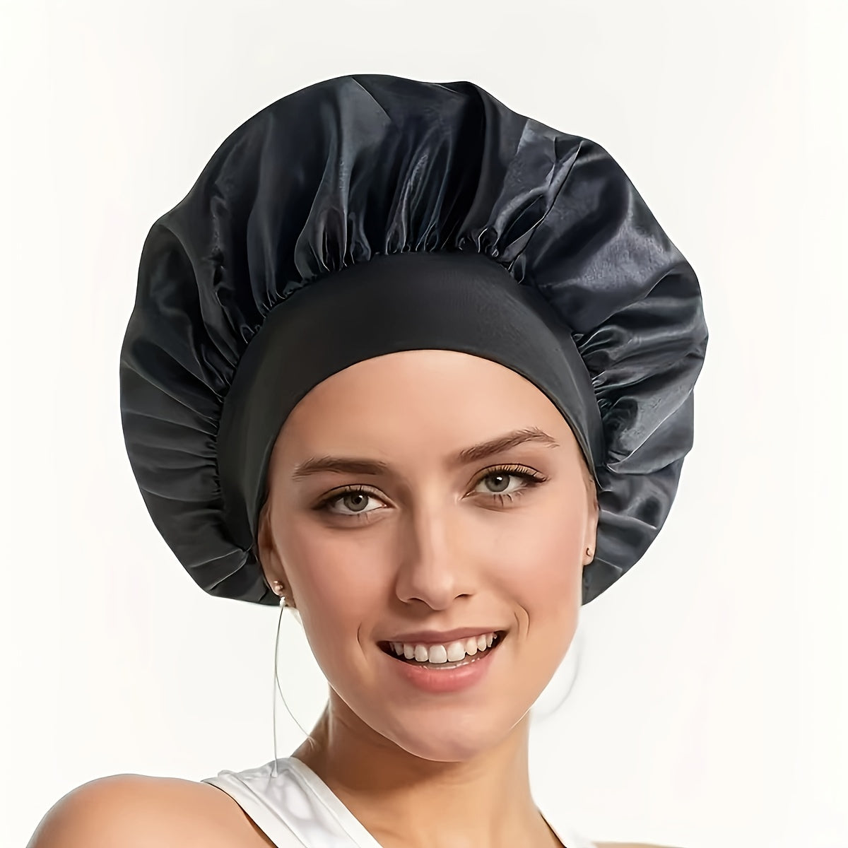 Juego de accesorios para el cabello de mujer, rizador sin calor, gorro de satén para dormir, bandas para el cabello, pinzas de garra, anillos