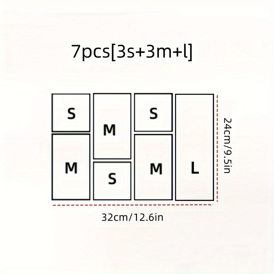 Akril makiyaj tashkilotchisi to'plami, to'lqinli shkaf saqlash va stol usti tasmali quti bilan