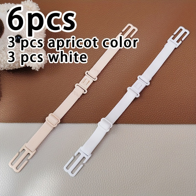 6 Pack Elastic Bra Strap Extenders Adjustable Comfort for Women's Lingerie