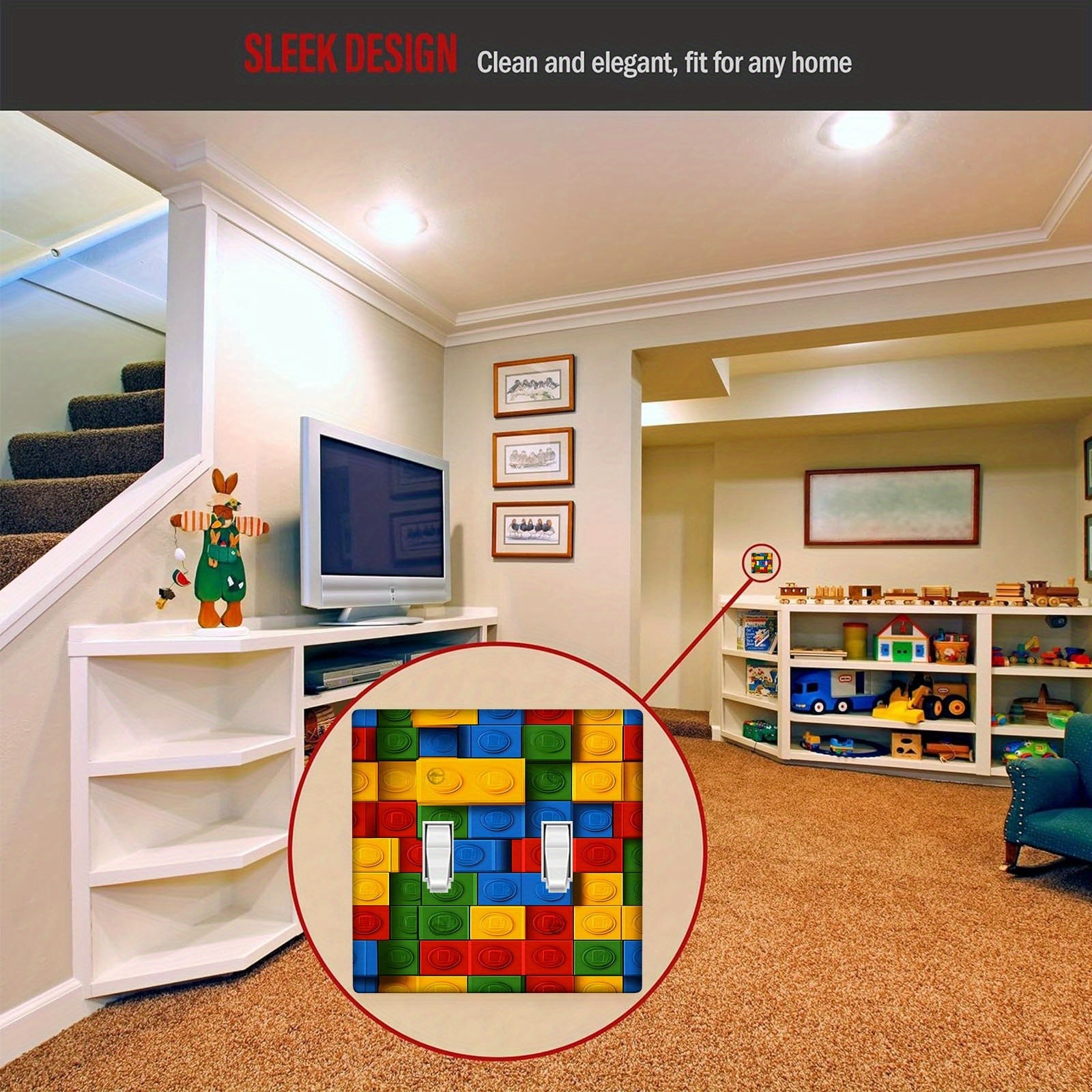 Light Switch Cover 1 Piece No Battery Required Easy to Clean Versatile for Bathroom Living Room Farmhouse