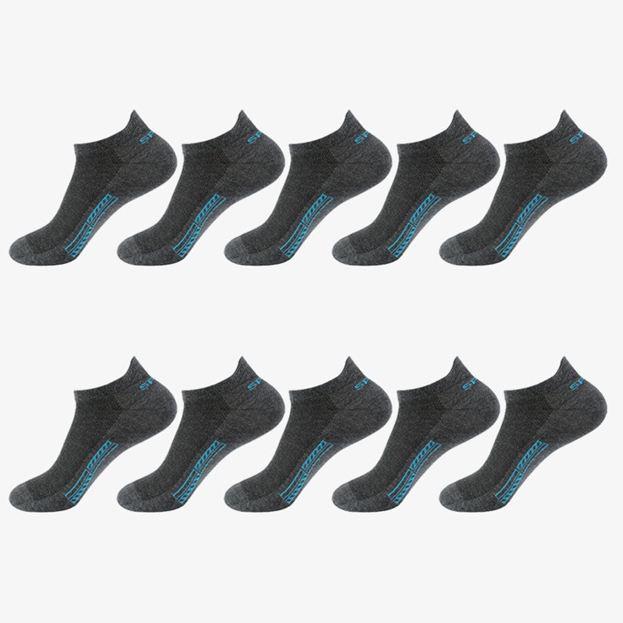 10 Pairs Unisex Low-Cut Breathable Cotton Sport Socks for Outdoor Activities