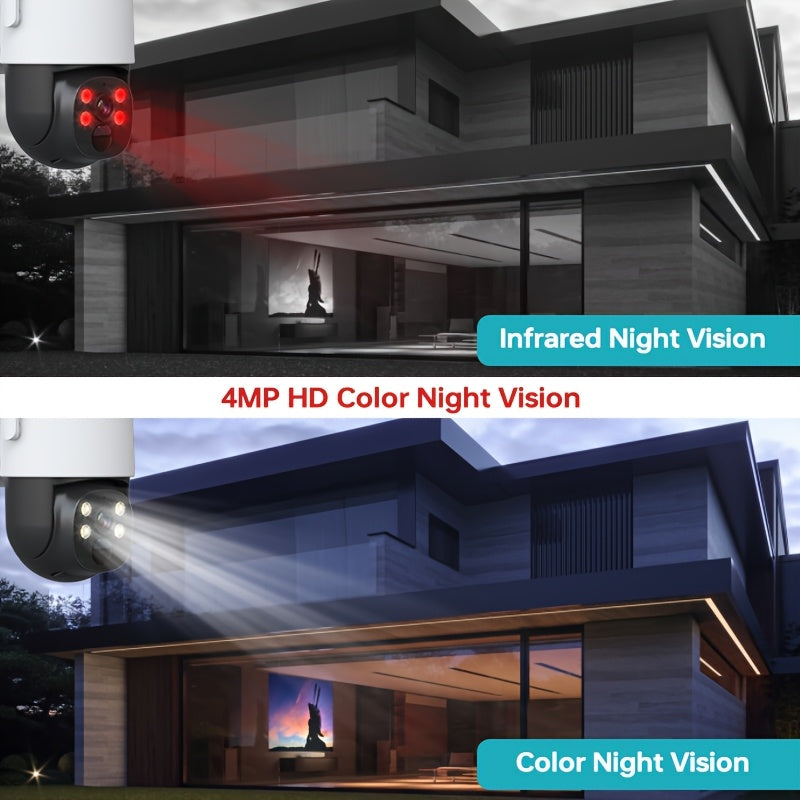 Home Security Camera 360° Human Detection Night Vision WiFi Cloud SD Storage