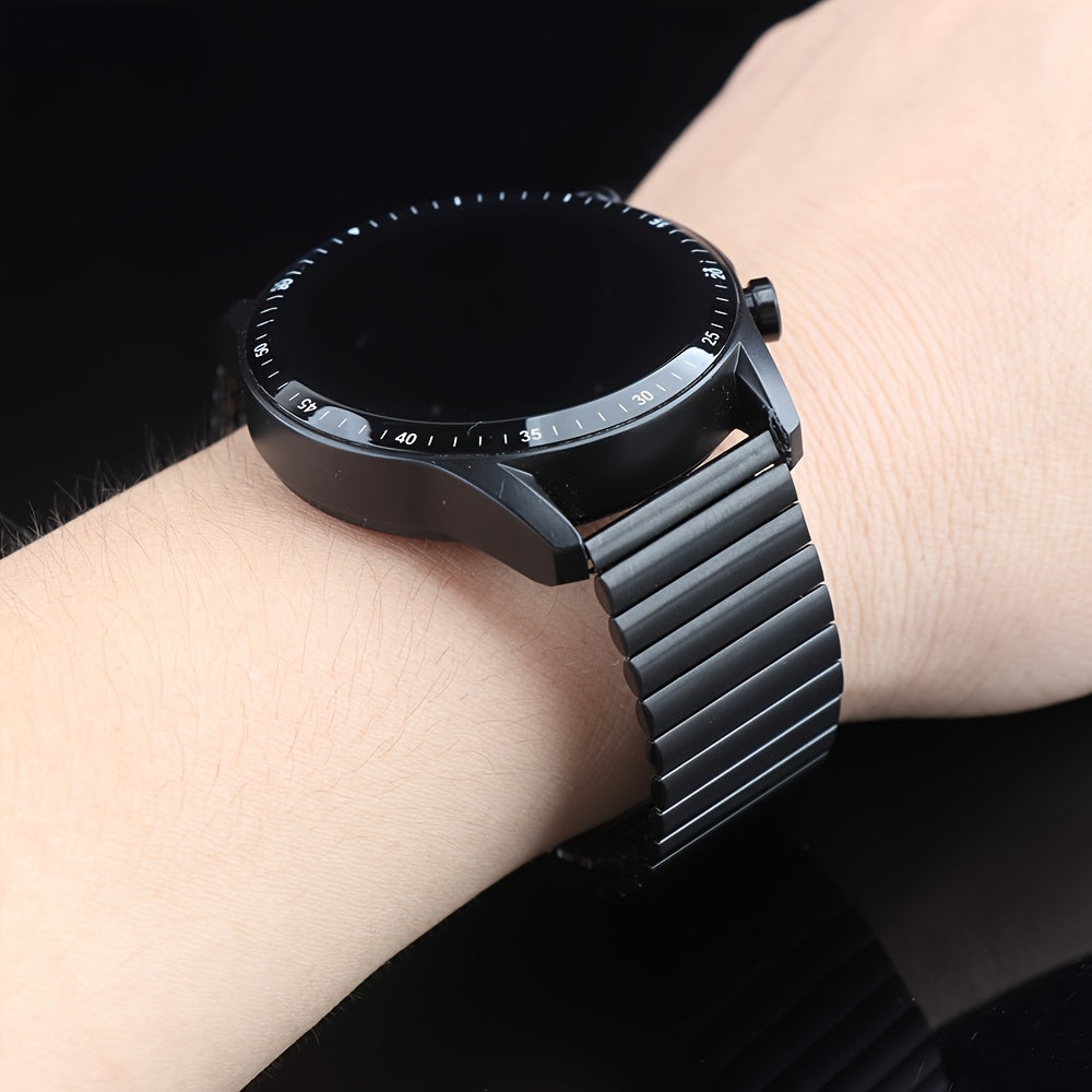 22mm Stainless Steel Elastic Watch Strap for Smartwatches Compatible with Huawei, Xiaomi, Huami