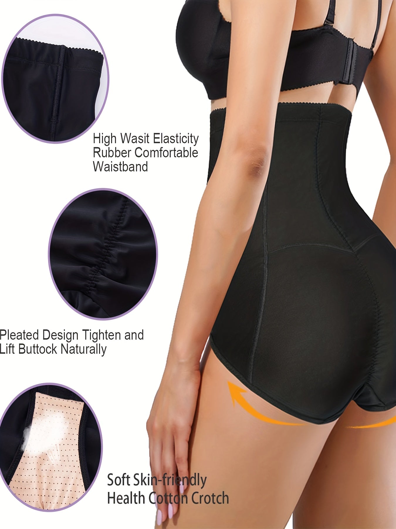 Women’s Zipper Butt Lifting Control Panties High Waist Shapewear Slimming Lingerie