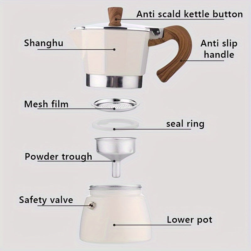 Mini Espresso Maker 50ml Metal Coffee Percolator for RV Travel Camping