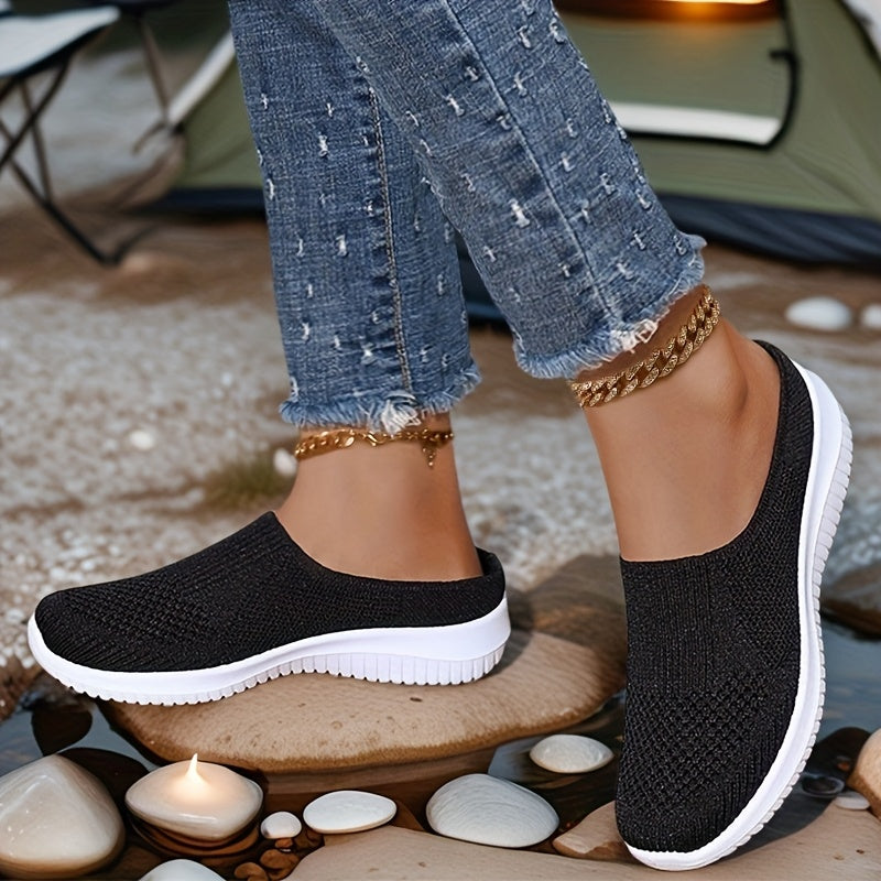 Women's Slip-On Loafers Breathable Fabric PU Sole Casual Spring Summer
