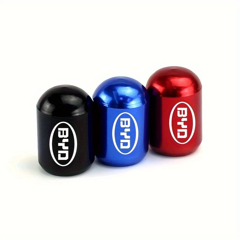 Universal Aluminum Tire Valve Stem Caps 4-Pack, Durable Corrosion-Resistant