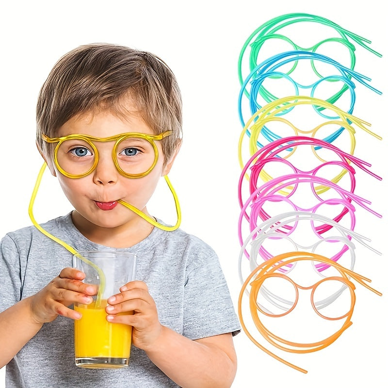 Children's Plastic Crazy Straw Glasses for Birthday Party Favors and Gift Bags