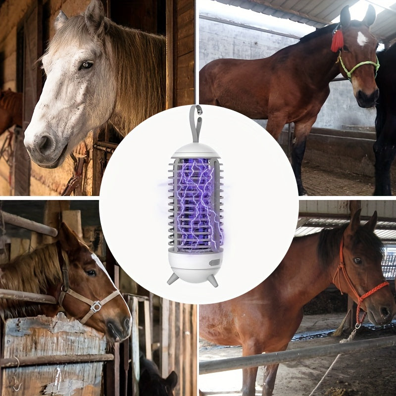 Электрический уничтожитель комаров и отпугиватель мух для использования на улице и на ферме, изготовленный из ABS-материала