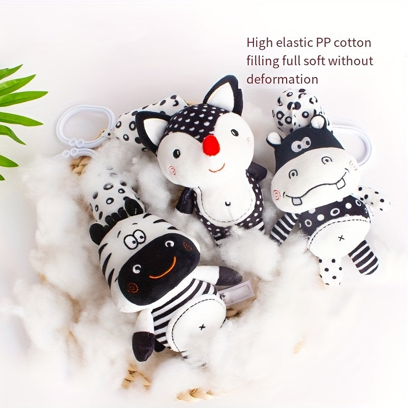 Baby Rattle Wind Chime for Visual Training and Development Black and White Toddler Gift