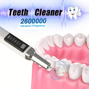Portable Dental Cleaner With LED Lights Interchangeable Heads Tartar Removal