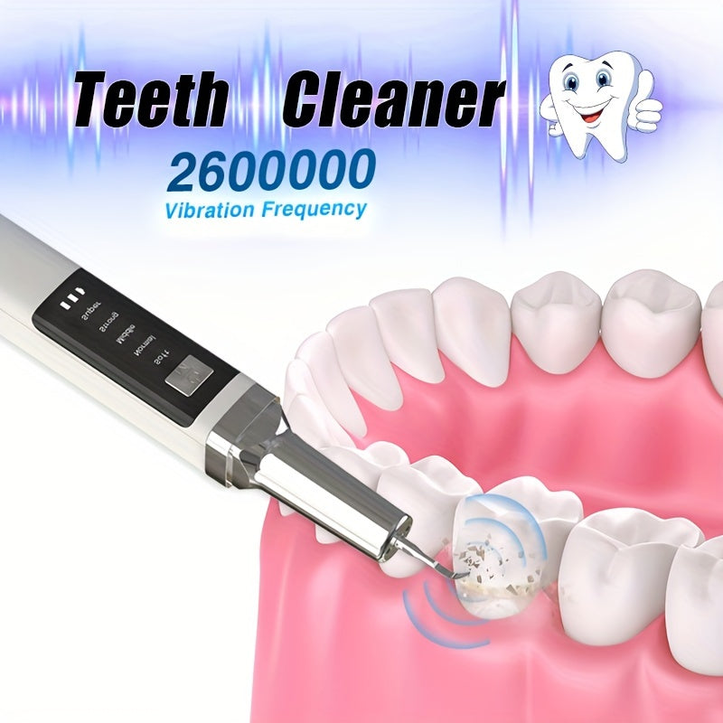 Portable Dental Cleaner With LED Lights Interchangeable Heads Tartar Removal