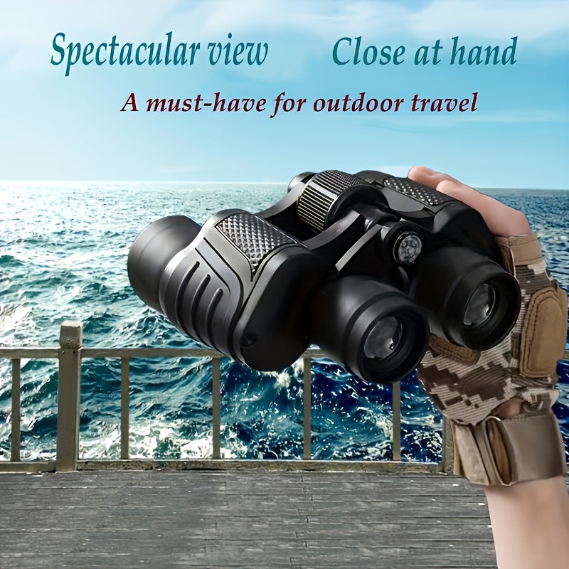 10X50 Binoklyorlar kattalar uchun, kompakt, uzoq masofali qushlarni kuzatish, sport, sayohat, ov, kontsertlar, qora