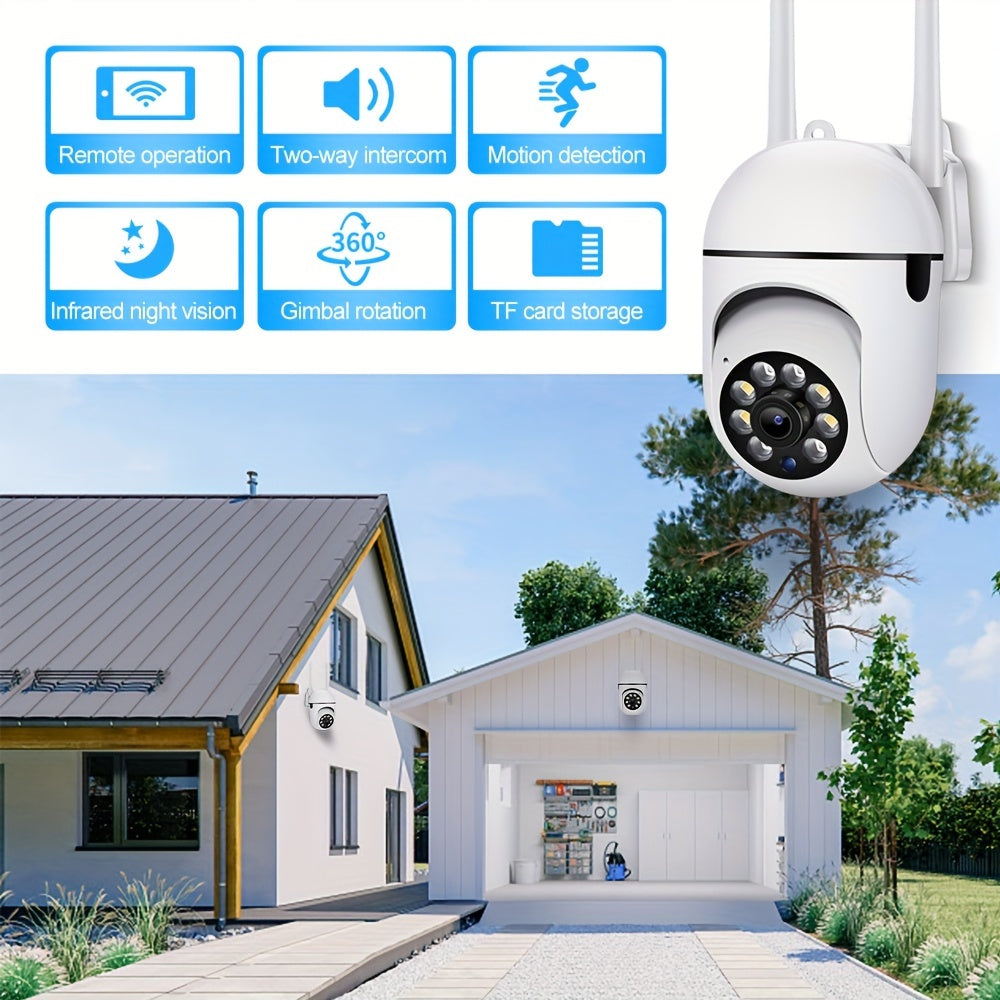 Wireless HD Security Camera with 1080P Night Vision AI Motion Detection 355° Intercom Indoor Outdoor