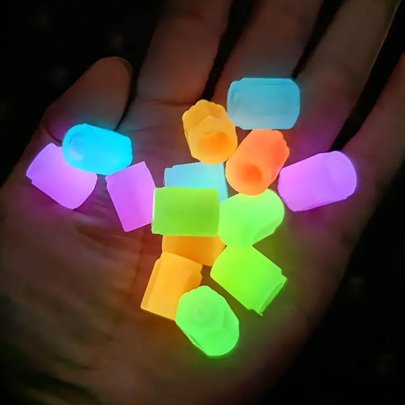 24/16 Pieces Glowing Valve Caps for Car Motorcycle Bicycle Wheels