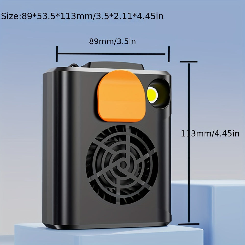 Rechargeable Bladeless Wearable Fan for Outdoor Sports Fishing Riding and Kitchen