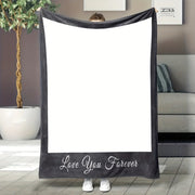 Personalized Fleece Blanket with Photo and Love You Forever Text Multiple Sizes
