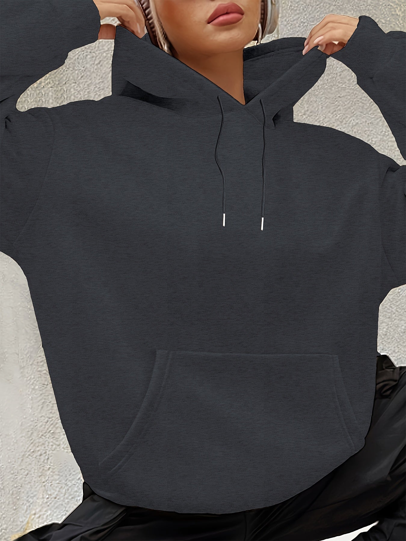 Толстовка женская оверсайз с капюшоном, повседневная, с принтом сердца, коричневая, всесезонная