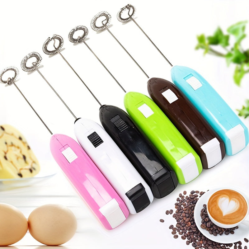 Electric Milk Frother Handheld Egg Beater for Coffee, Cappuccino, Cake Batter, Pink Black Green