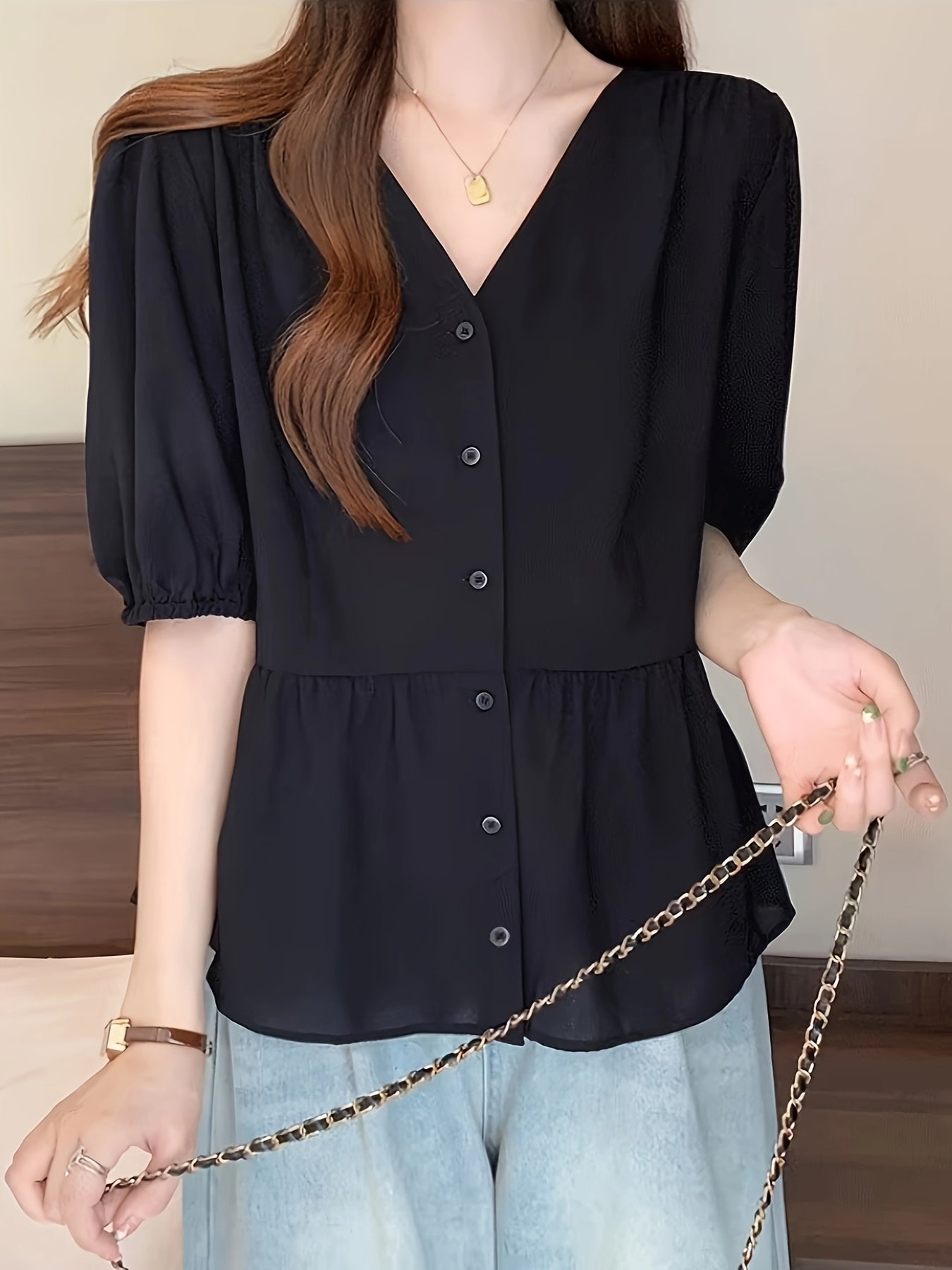 Кардиган для женщин больших размеров, повседневный, с коротким рукавом, рубашка-топ