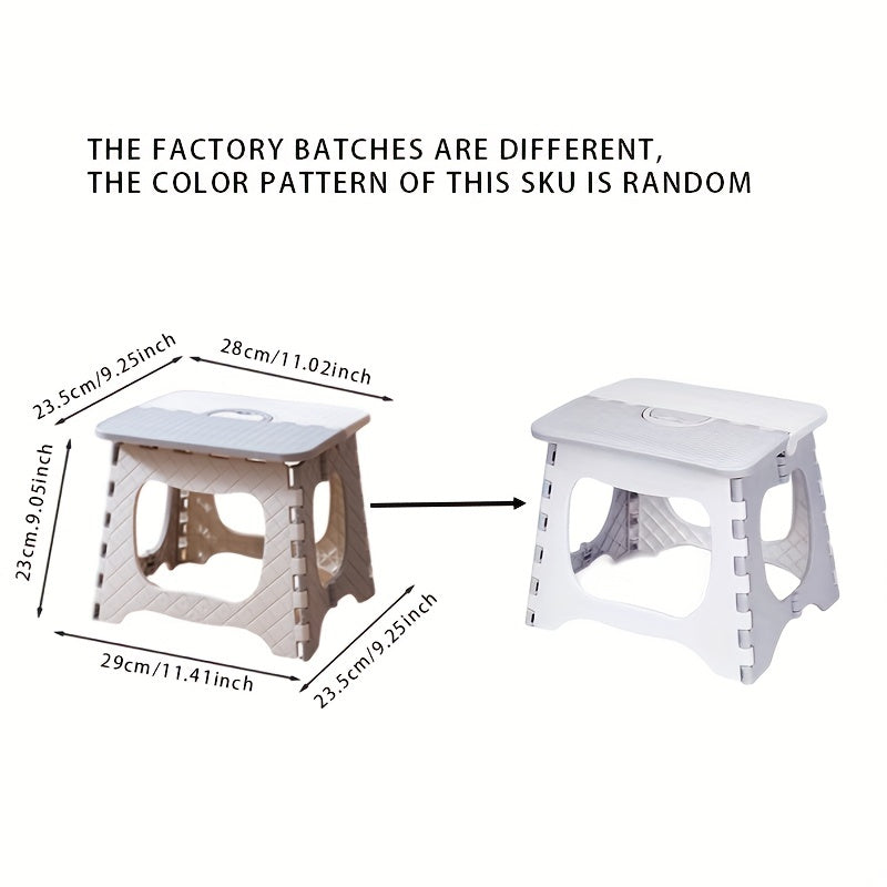 Thickened Plastic Folding Stool Portable Mini Outdoor Chair Bench Black