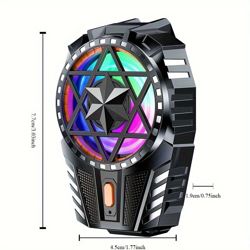 Wireless Rechargeable Phone Cooler with Color Lights for Gaming and Lag Reduction