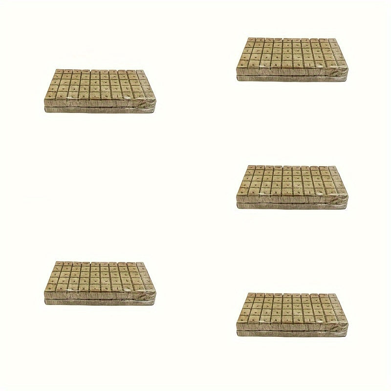 500 Pieces Mini Compression Rock Wool Cubes for Hydroponic Growing Medium 2.49cm