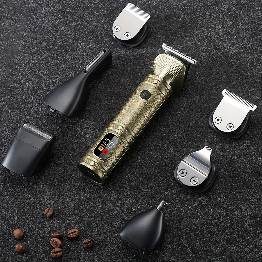 Men's Grooming Kit 7-in-1 Cordless Electric Razor Trimmer Shaver USB Rechargeable