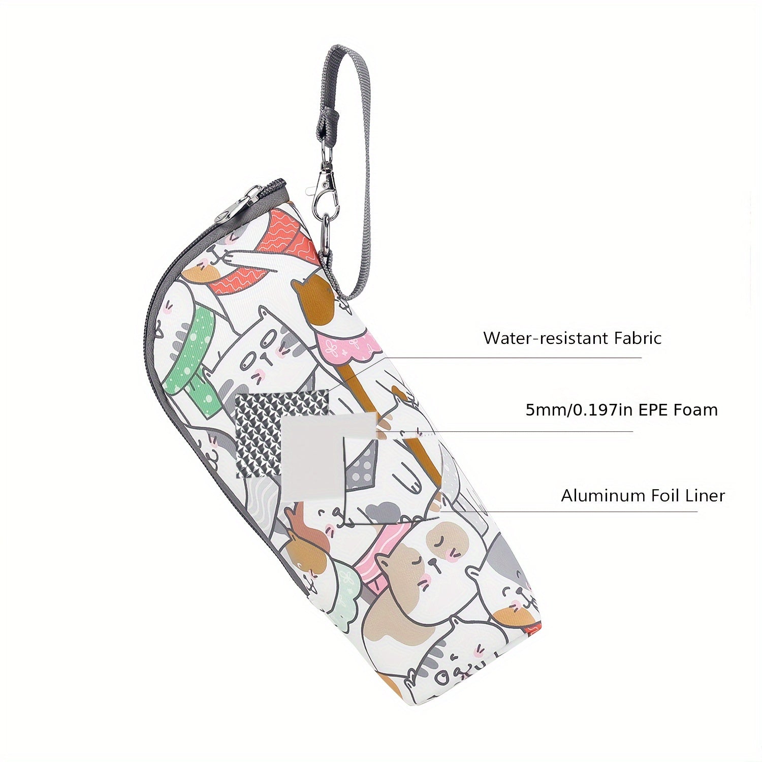 Bolsa aislante para botellas para mamás que mantiene la leche y el agua calientes, portátil