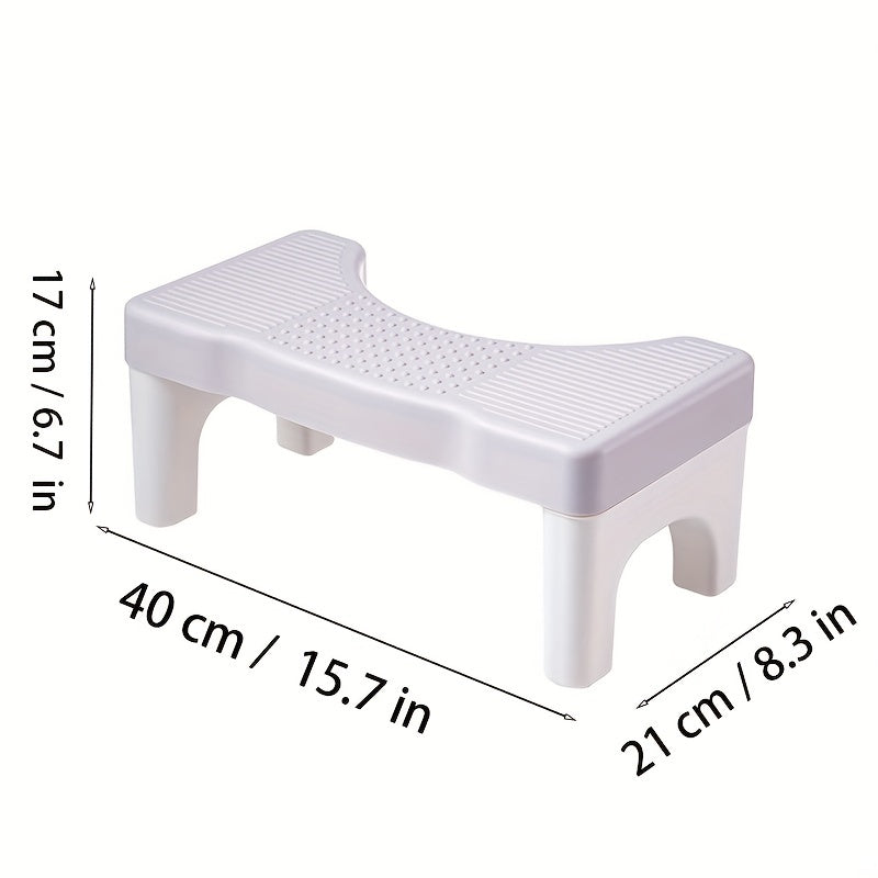 Heavy Duty Plastic Toilet Potty Stool 7-Inch Squatting Step Non-Slip Bathroom Assistance