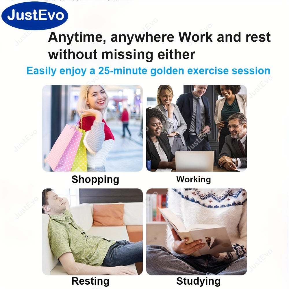 JustEvo EMS qorin massaj yamoqi qo'llar, oyoqlar va qorin uchun ko'p funksiyali fitnes qurilmasidir, u uyda, sayohatda yoki ofisda mashq qilish uchun ideal bo'lib, sizning fitnes sayohatingiz uchun mukammal tanlovdir.