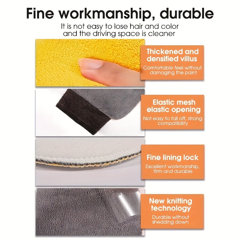 Микрофибровая перчатка для мойки автомобиля без царапин, многоразовая, двухсторонняя губка