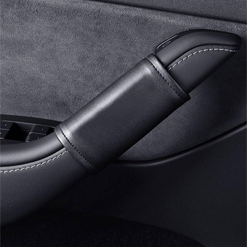 Car Interior Handle Cover Black Textured Grip for Model 3/Y Auto Accessory