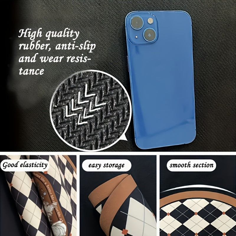 Floral Diatomite Dish Drying Mat, Machine Washable, Fast-Drying Kitchen Countertop Pad