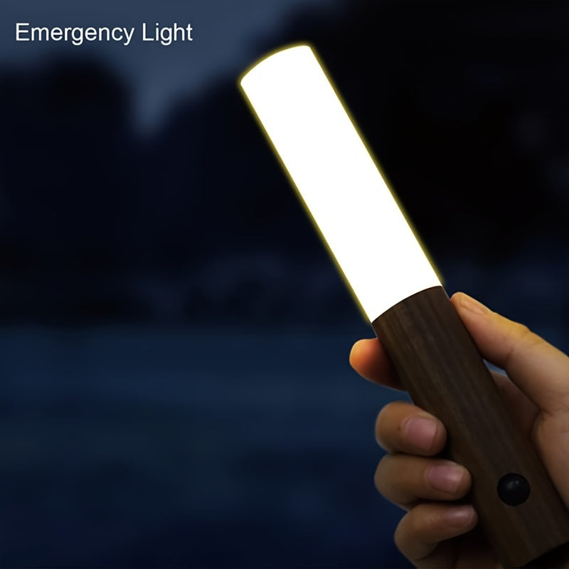 Lámpara de noche LED recargable con sensor de movimiento y aplique de pared magnético para pasillos y escaleras