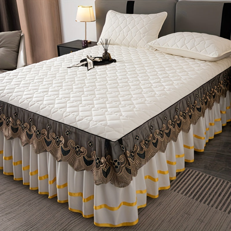 3 ta luks toʻqilgan shabada o'tkazuvchi, bir xil rangdagi yostiq qoplamali to'shak to'plami bilan to'shak qoplamasi to'plami