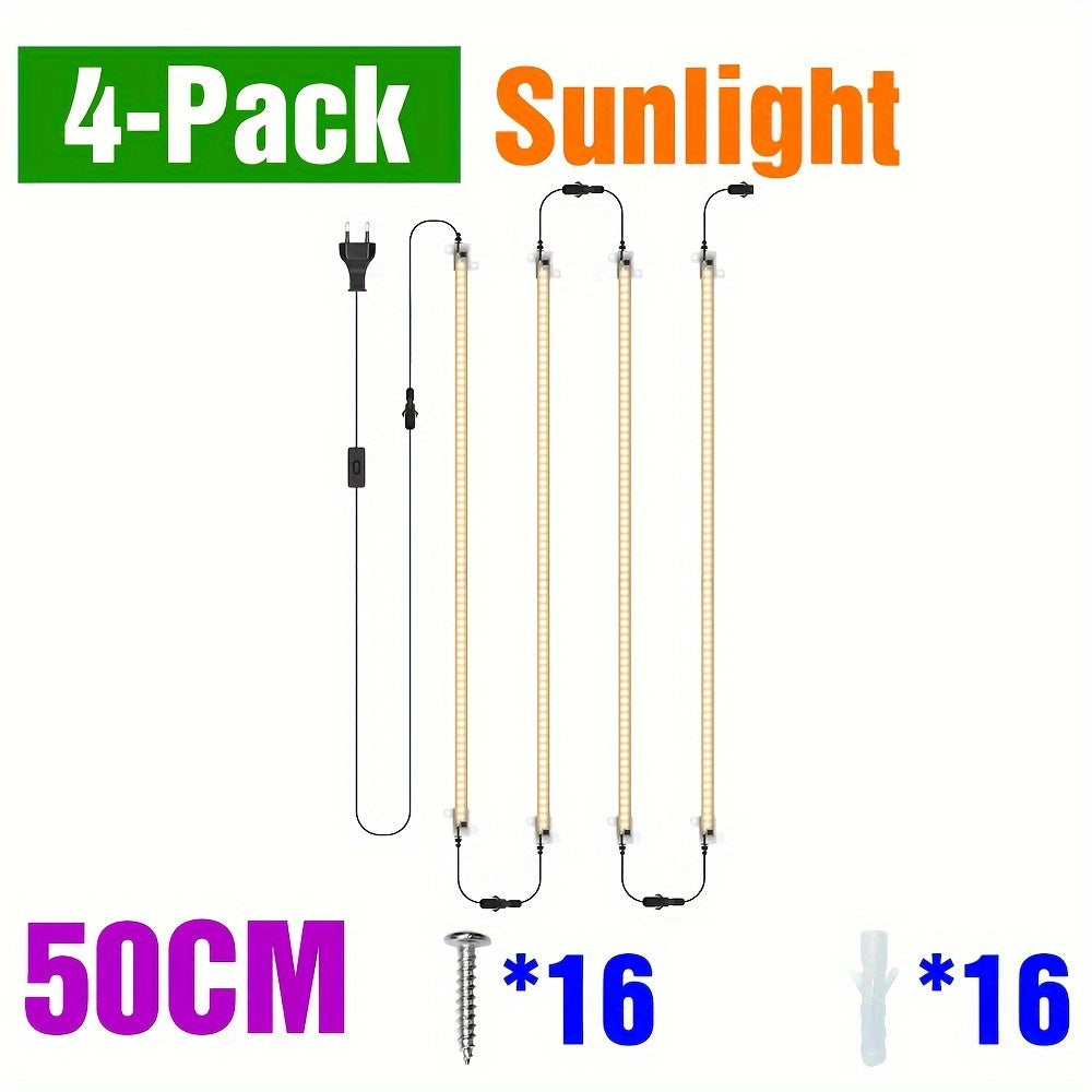 220V Full Spectrum LED Grow Light with 12 Heads 50cm for Indoor Plants Hydroponics Greenhouse