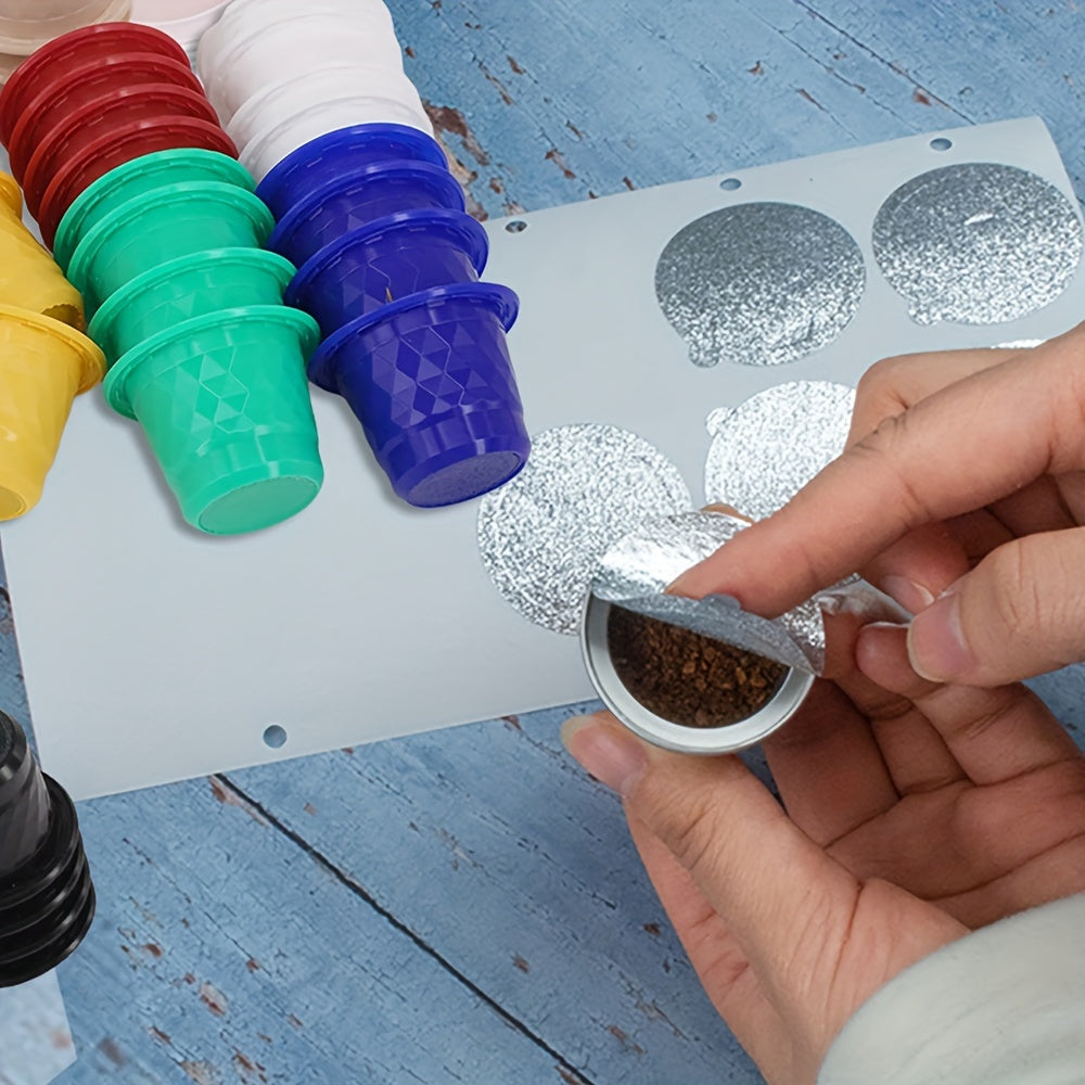 Sellos de cápsula de papel de aluminio resistente a altas temperaturas para preparación de café, reutilizables, ecológicos
