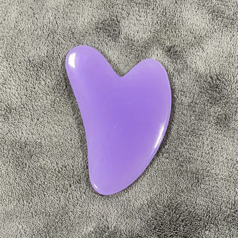 Heart-Shaped Resin Gua Sha Tool for Facial and Body Hair Removal