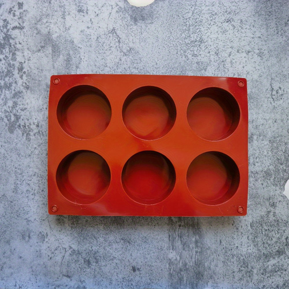6 Cavity Silicone Mold for Candles, Chocolates, Desserts, Ice Cubes, Soap, and More